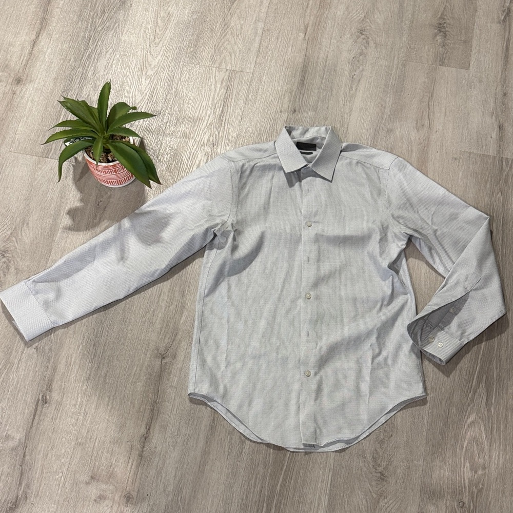 Calvin Klein Collection Gray Dress Shirt